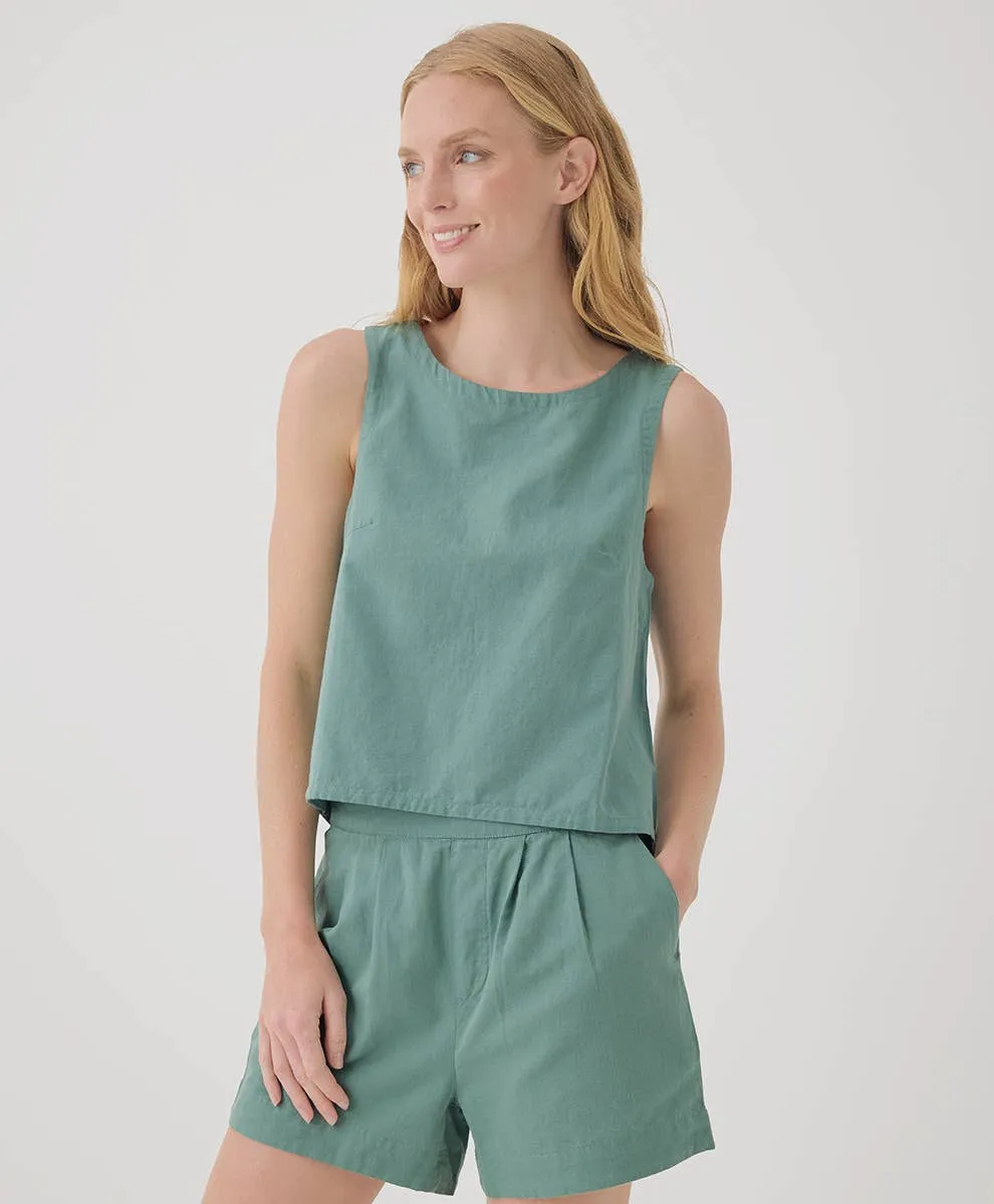 Women's Canopy Linen Blend Tulip Back Tank