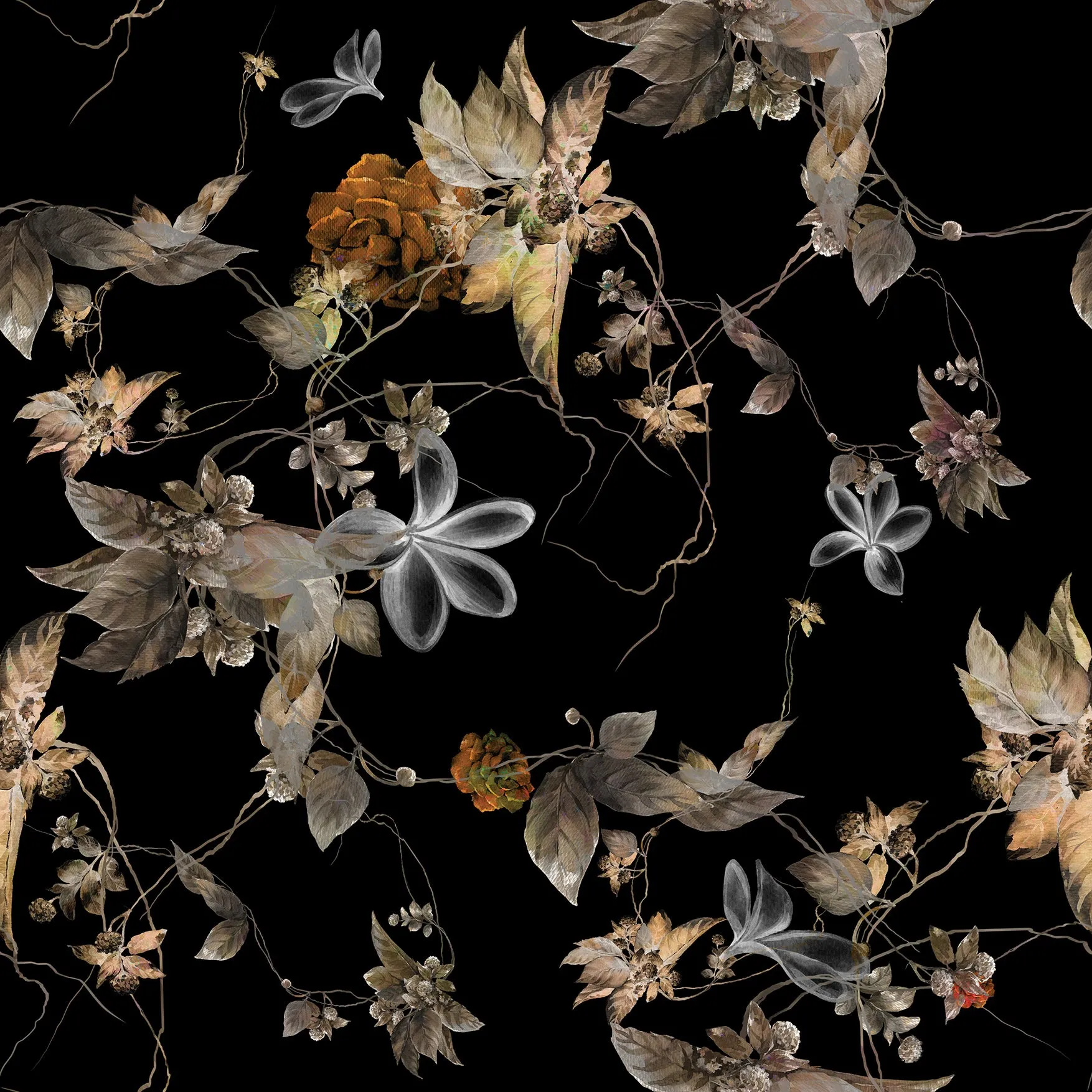 Womens Luxury Pyjama Trousers - Moon Light Botanicals Collection