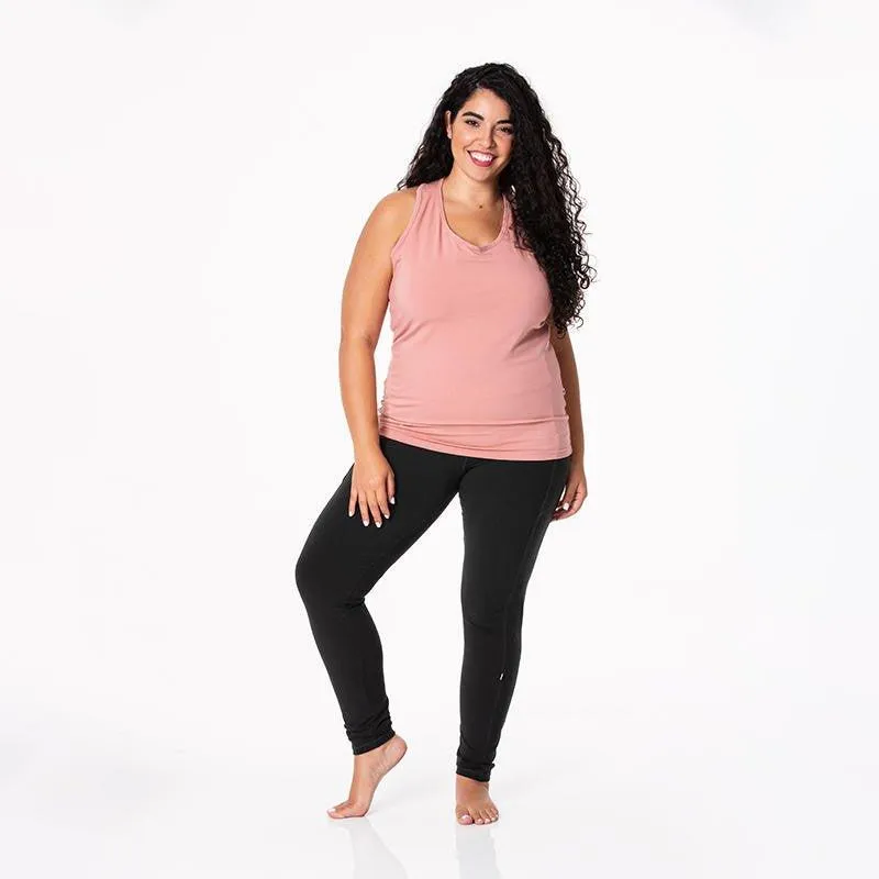 Women's Solid Bamboo Luxe Stretch Tank Top - Pearl Blue