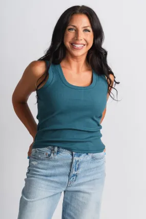Z Supply Sirena ribbed tank top dragonfly