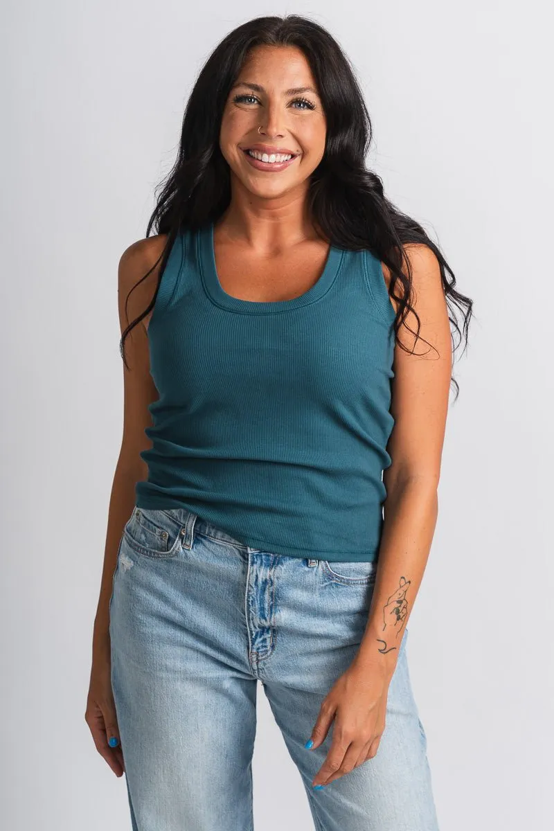 Z Supply Sirena ribbed tank top dragonfly