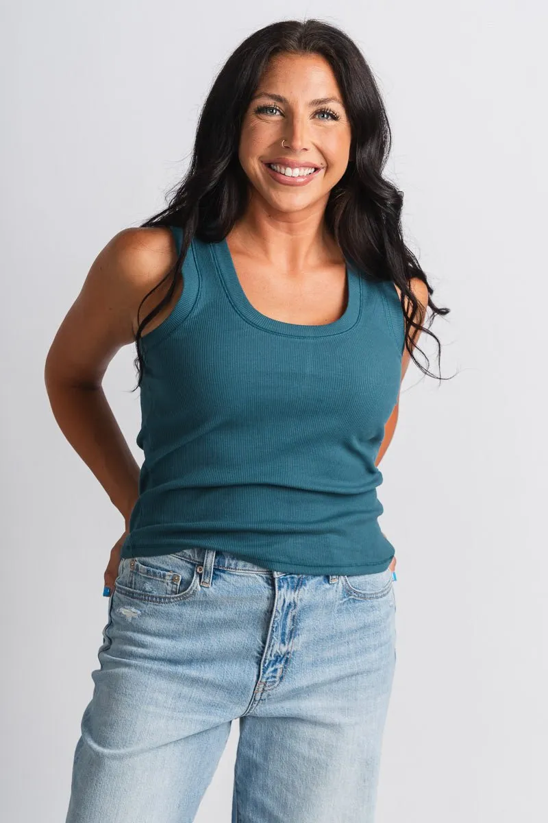 Z Supply Sirena ribbed tank top dragonfly