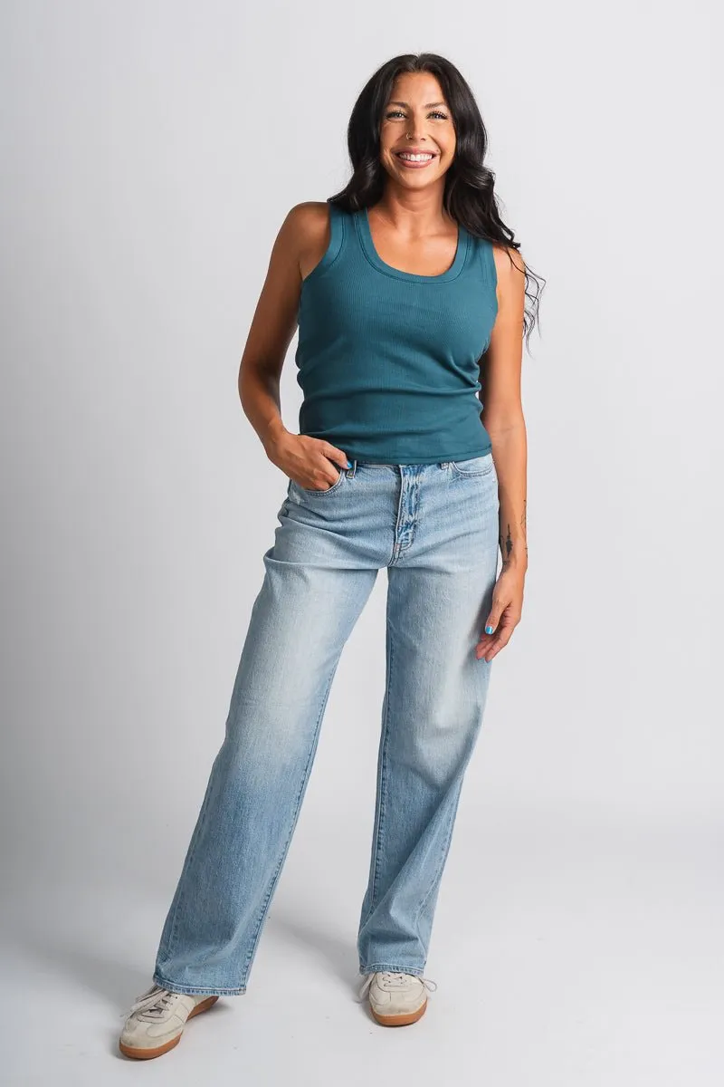 Z Supply Sirena ribbed tank top dragonfly
