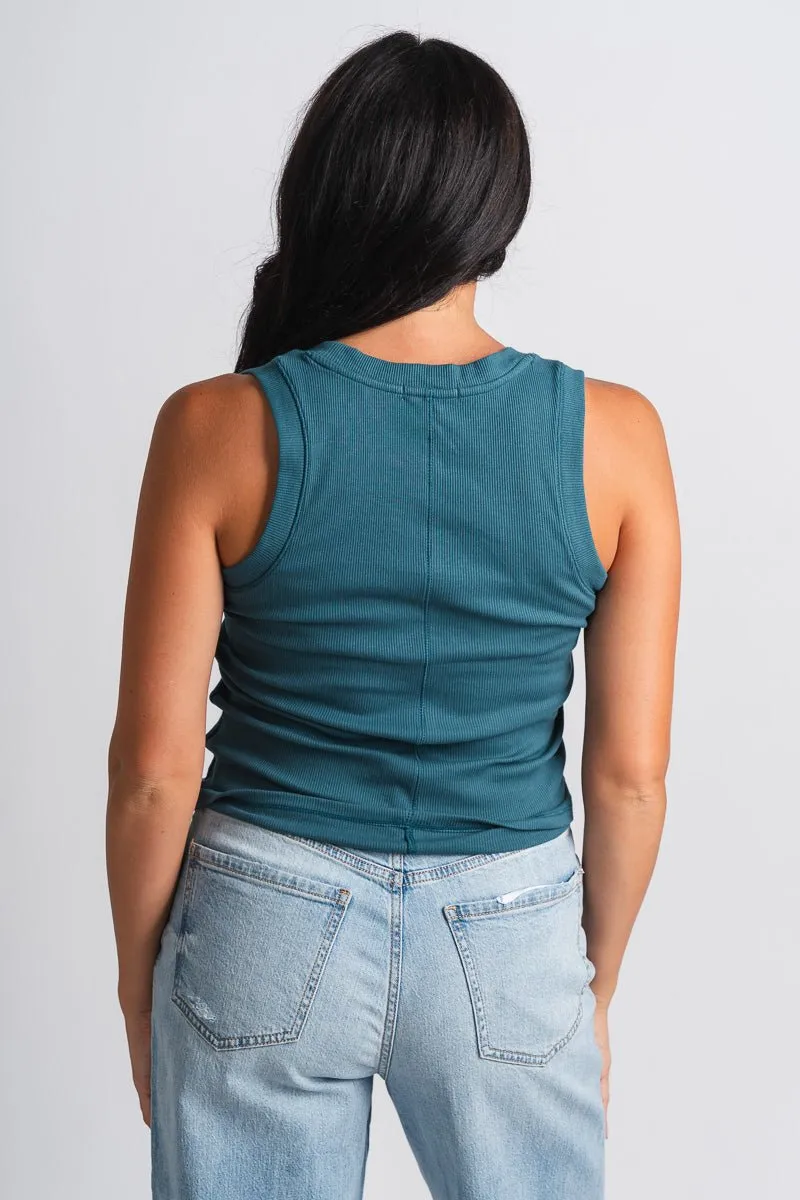 Z Supply Sirena ribbed tank top dragonfly
